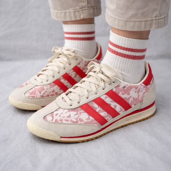 adidas Shoes - Adidas Liberty London SL 72‎ Floral Cream Better Scarlet Sneaker Womens 8.5